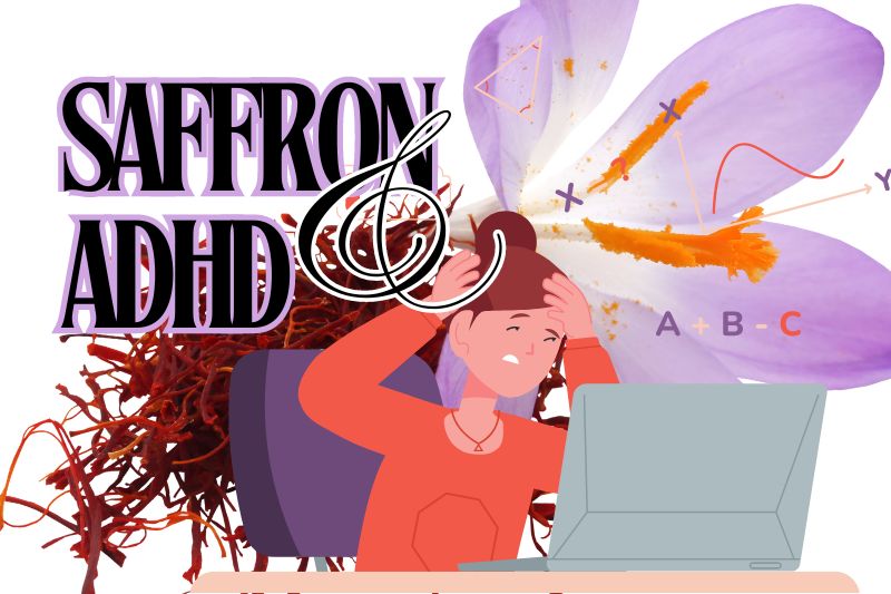 Lady with ADHD behind saffron